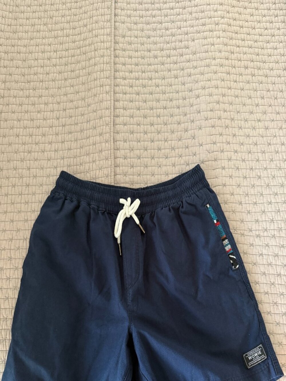Wowie Mens OG Casual Shorts 5" SZ Large Navy Blue